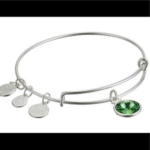 Alex and Ani emerald stone bracelet